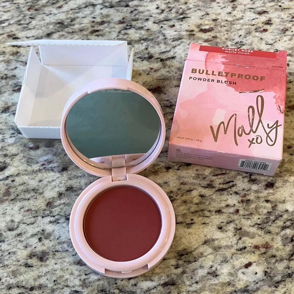 Mally Beauty Bulletproof Powder Blush Robust Rose Matte Finish